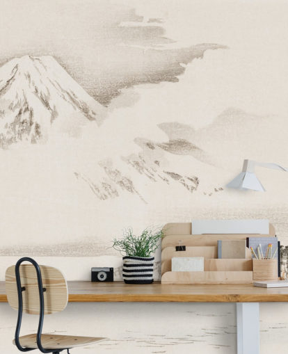 Decorazione murale con vista sul Monte Fuji