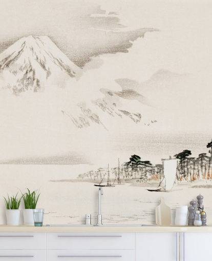 Papier Peint Fresque Vue du Mont Fuji Papier Peint Fresque Vue du Mont Fuji