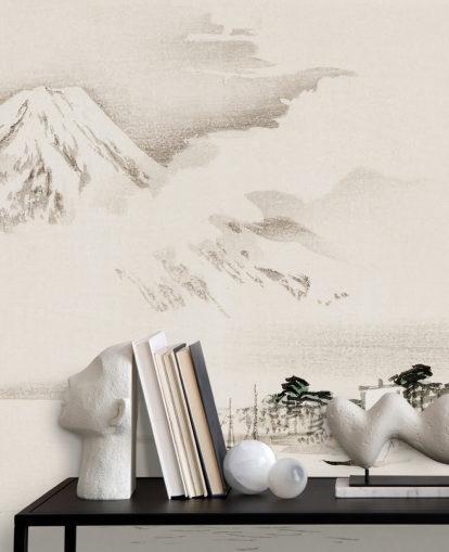 Decorazione murale con vista sul Monte Fuji