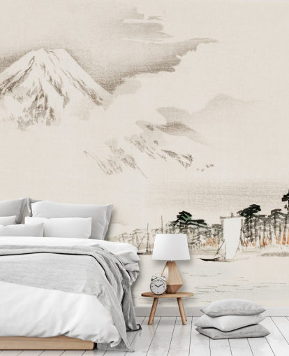 Papel pintado Vista del monte Fuji