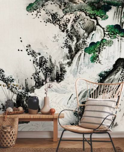 Cascading Waterfall Wallpaper Mural