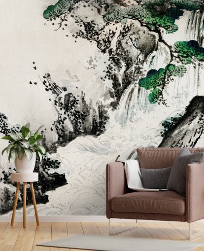 Cascading Waterfall Wallpaper Mural