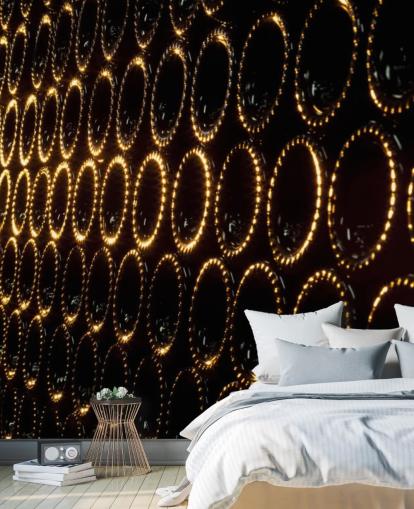 Décoration murale de vin empilée