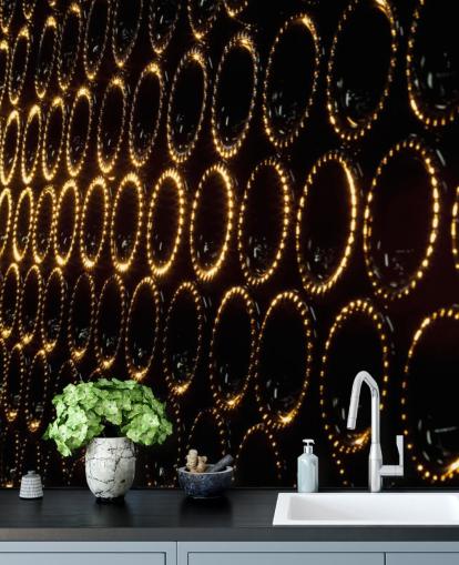Stacked Wine Wall Mural