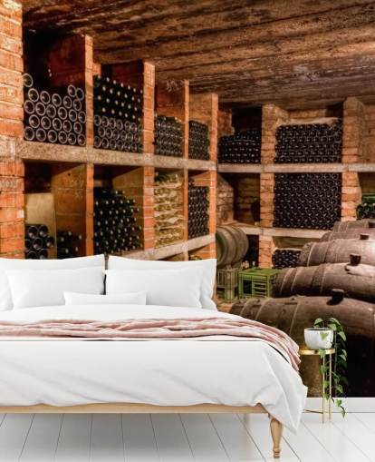 Carta da parati Shelved Wine Cellar Carta da parati Shelved Wine Cellar