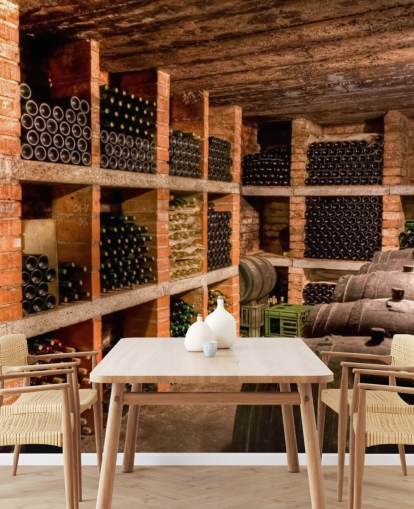 Papel pintado Shelved Wine Cellar