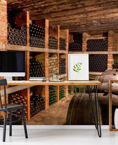 Papel pintado Shelved Wine Cellar