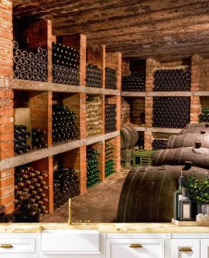 Papel pintado Shelved Wine Cellar
