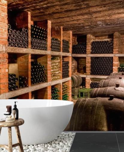 Papel pintado Shelved Wine Cellar