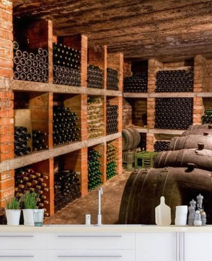 Papel pintado Shelved Wine Cellar