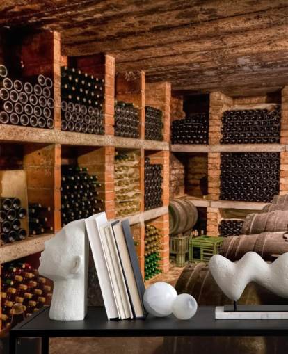 Shelved Wine Cellar Wallpaper