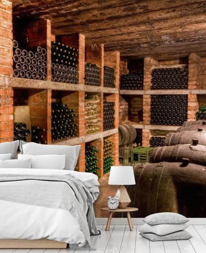 Papel pintado Shelved Wine Cellar