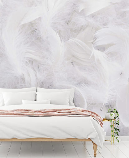 Ostrich Feather Wallpaper Mural