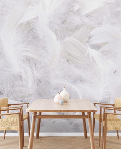 Papier peint plume d'autruche