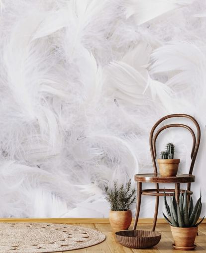 Papel pintado Plumas de avestruz Papel pintado Plumas de avestruz