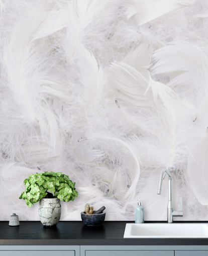 Papel pintado Plumas de avestruz