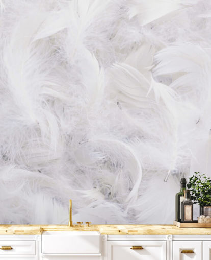 Ostrich Feather Wallpaper Mural