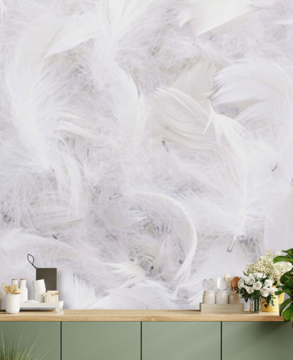 Ostrich Feather Wallpaper Mural