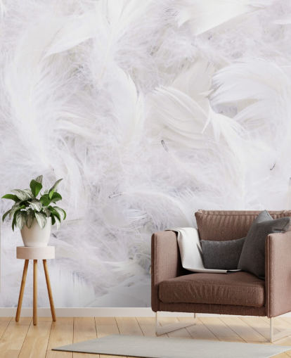 Ostrich Feather Wallpaper Mural