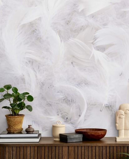 Papel pintado Plumas de avestruz Papel pintado Plumas de avestruz