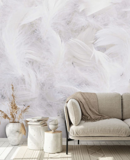 Ostrich Feather Wallpaper Mural