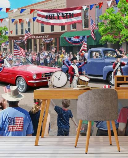 4th July Parade Wallpaper Mural by Kevin Walsh