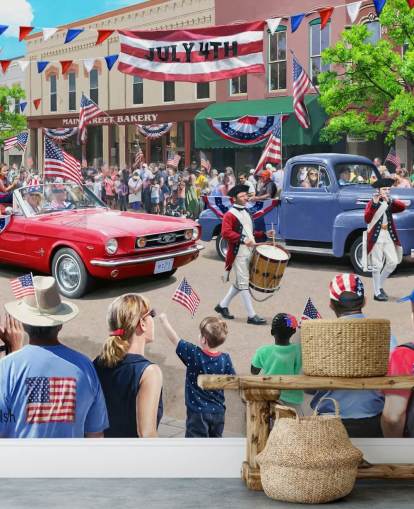 4th July Parade Wallpaper Mural by Kevin Walsh