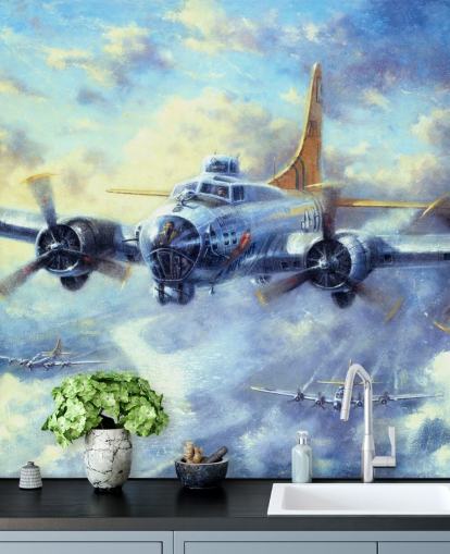 Flying Fortress Mural van Kevin Walsh