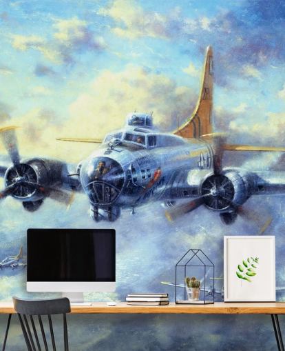 Murale con Fortezza Volante di Kevin Walsh