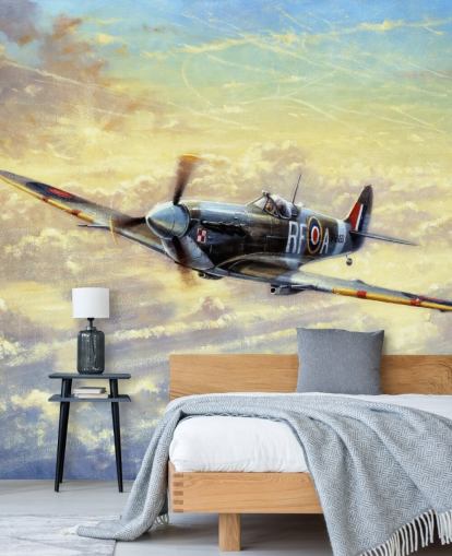 Papier peint Flying Spitfire par Kevin Walsh