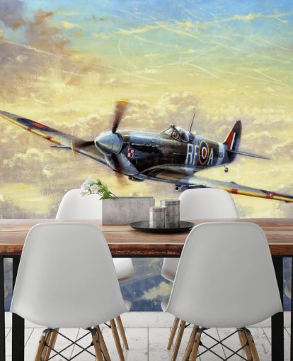 Carta da parati Flying Spitfire di Kevin Walsh Carta da parati Flying Spitfire di Kevin Walsh