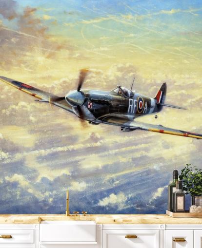 Flying Spitfire Wallpaper by Kevin Walsh