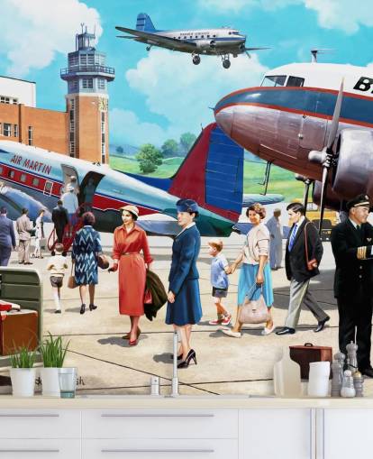 Kevin Walshin Vintage Airline Travel -seinämaalaus Kevin Walshin Vintage Airline Travel -seinämaalaus