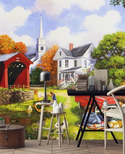 Lazy Days Taustakuva seinämaalaus Kevin Walsh Lazy Days Taustakuva seinämaalaus Kevin Walsh