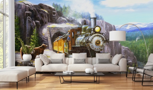 Train Wallpaper & Steam Train Wall Murals | Wallsauce UK