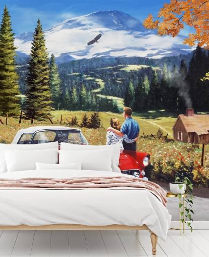 Een stop om terug te kijken muurschildering van Kevin Walsh