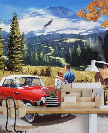 A Stop to Look Back Residential Home Wallpaper