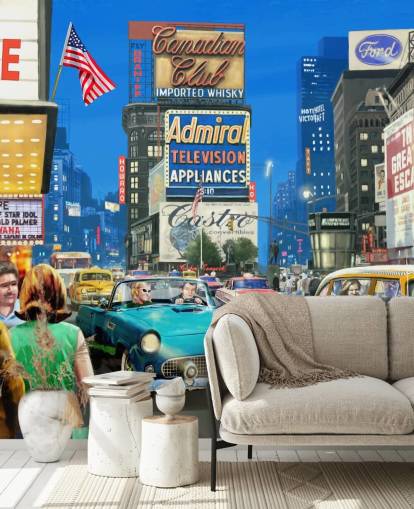 Peinture murale vintage de Times Square par Kevin Walsh