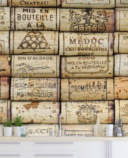 papier peint mural personnalisable marron clair appelé Wine Corks pour cuisines et caves à vin papier peint mural personnalisable marron clair appelé Wine Corks pour cuisines et caves à vin