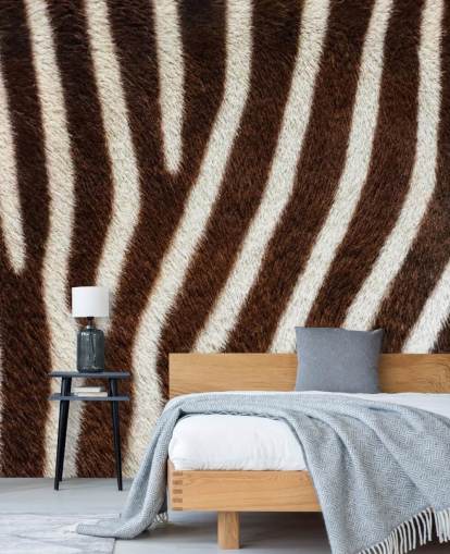 Brown Zebra Print Wallpaper Mural