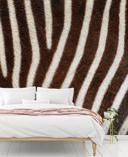 Brun Zebra Print Bakgrunn Mural