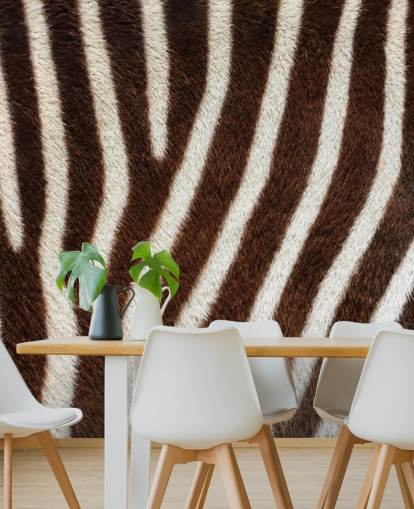 Papel de parede marrom Zebra Print