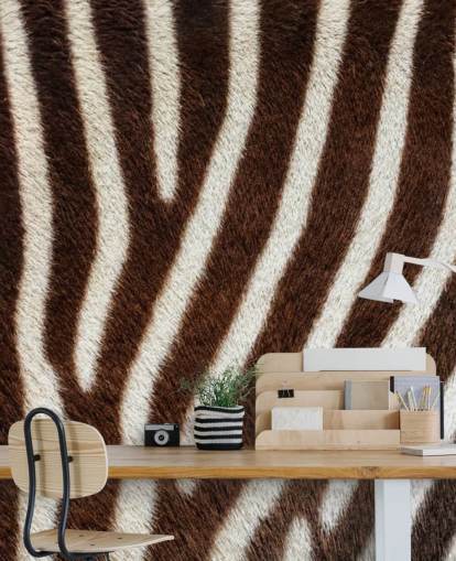 Brun Zebra Print Bakgrund Väggmålning