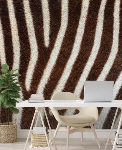 Brown Zebra Print Wallpaper Mural