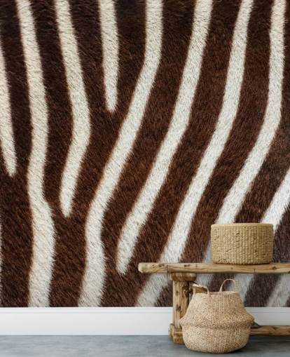 Brun Zebra Print Bakgrund Väggmålning Brun Zebra Print Bakgrund Väggmålning