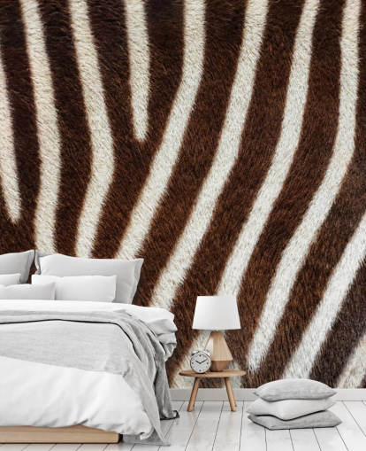 Brown Zebra Print Wallpaper Mural