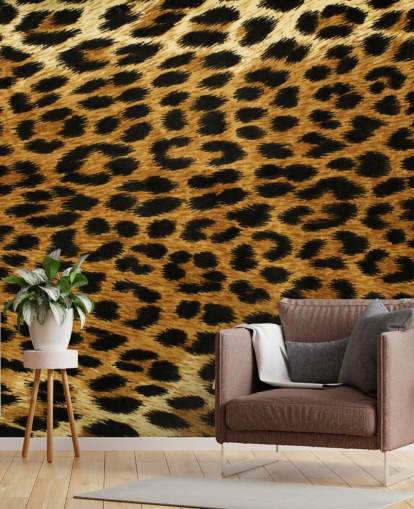 Papel pintado Estampado leopardo