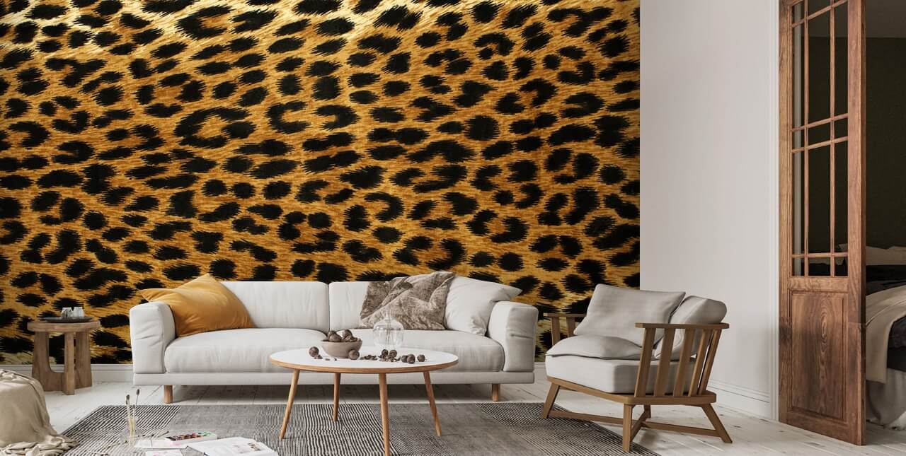 Leopard Print Wallpaper Mural | Wallsauce US