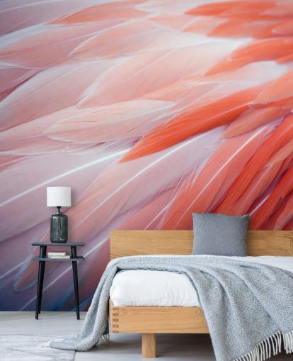 Fabulous Flamingo Feathers Wallpaper Mural 