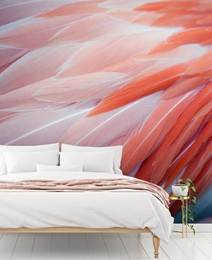 Papier peint de plumes de flamant rose fabuleux Papier peint de plumes de flamant rose fabuleux